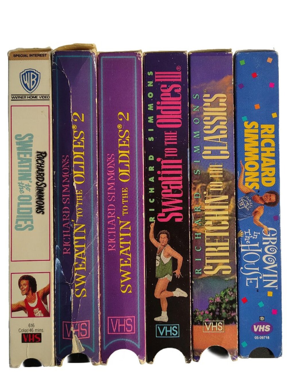 The Richard Simmons Mega 6-Pack VHS Workout Tape Bundle Collection Set